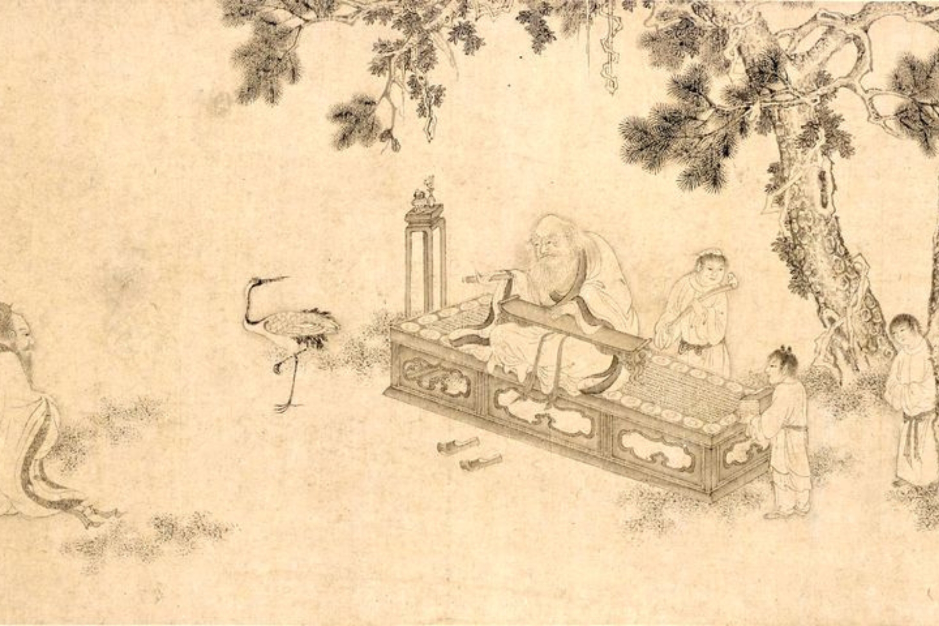 Laozi Delivering The Daodejing